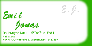 emil jonas business card